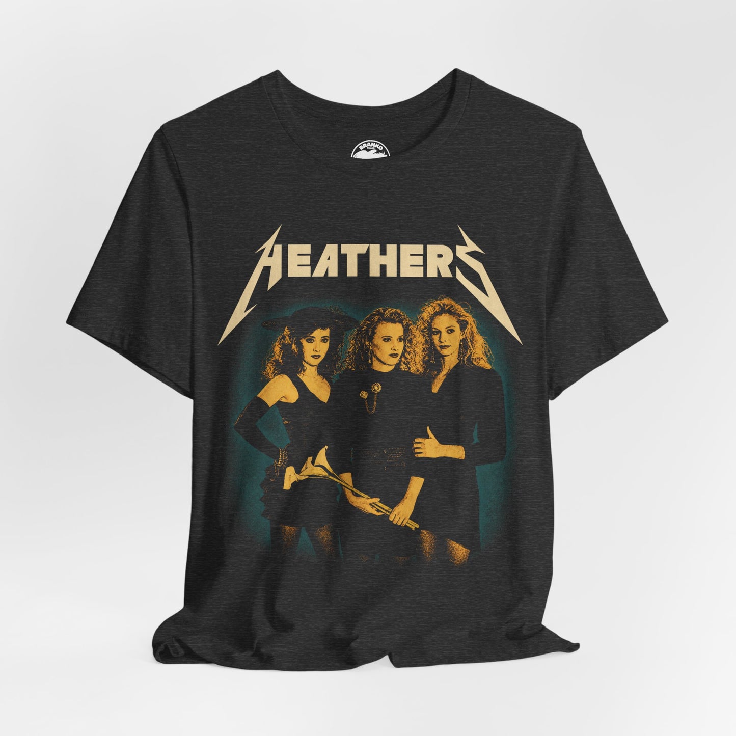 Heathers (Metal Tee Edition/Heathers Graphic with Vintage Metal Vibe)