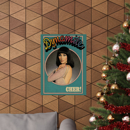 Cher (Dynamite Magazine Cover Poster/70's/Graphic with Vintage Print Effect)