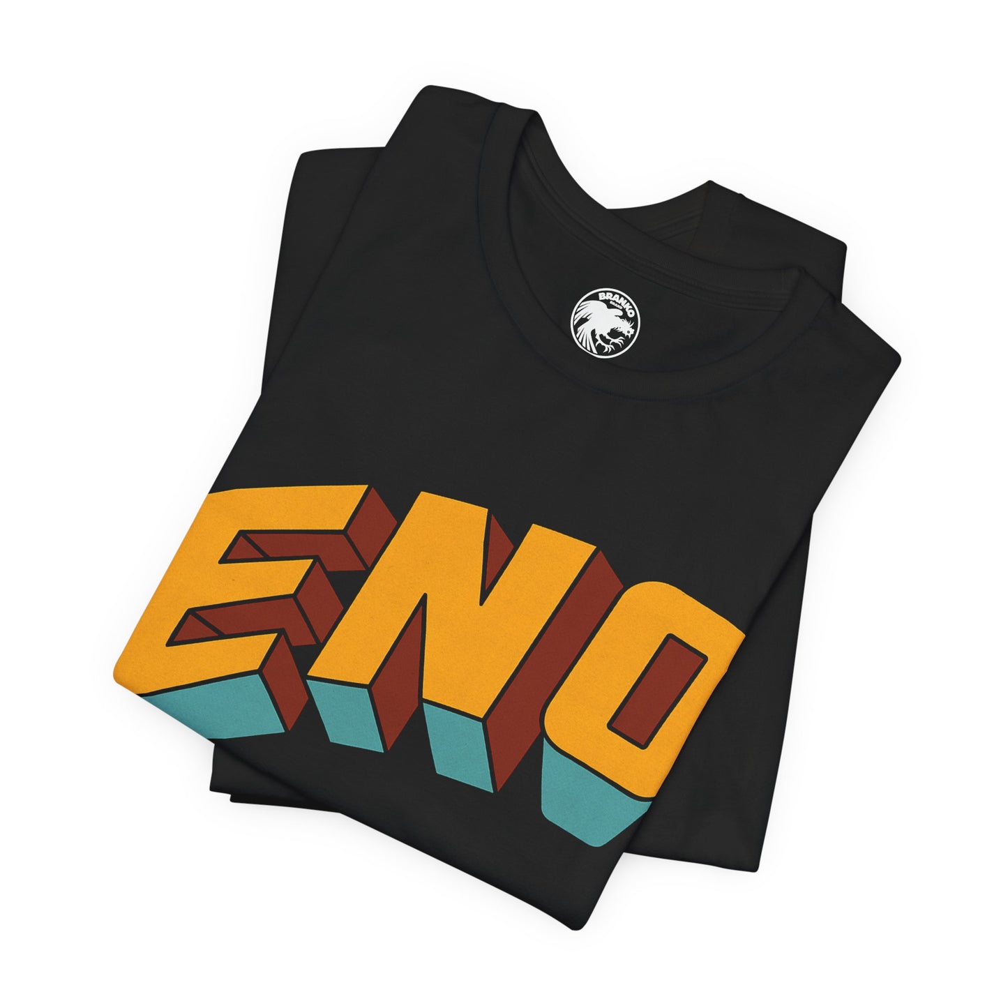 Eno (Here Come the Warm Jets Logo/Brian Eno shirt)