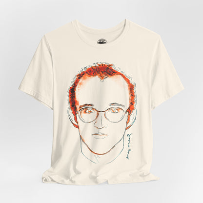 Andy Warhol x Keith Haring (Portrait T-Shirt with Vintage Print Effect)