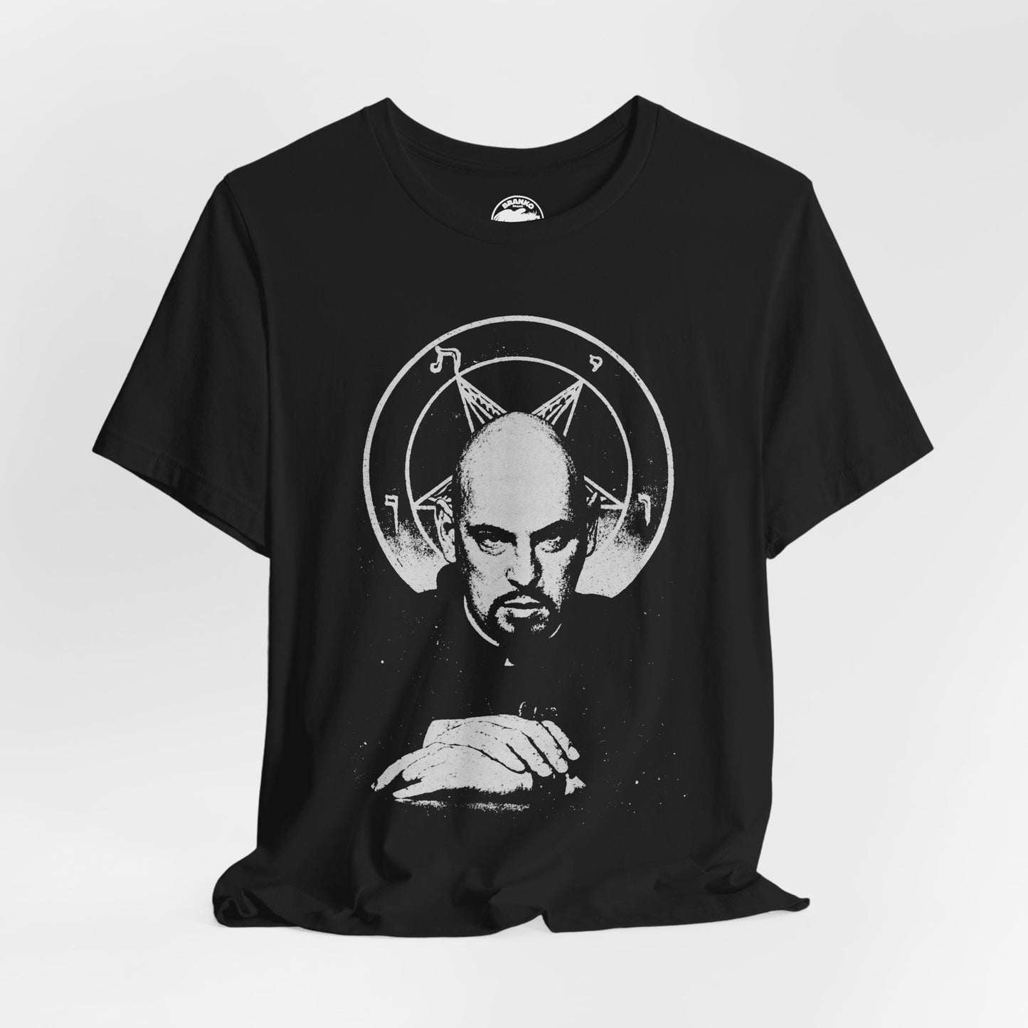 Anton LaVey (Graphic with Vintage Print Effect/Church of Satan Shirt)