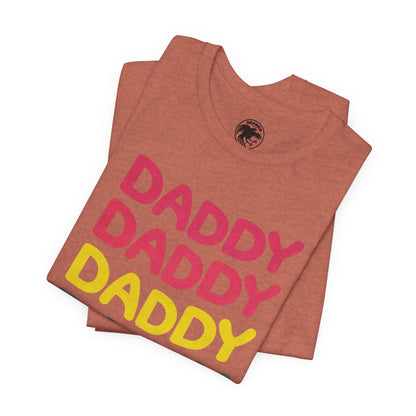Daddy (Replica 80's Gay Daddy Rainbow Novelty Shirt/Vintage Print Effect)
