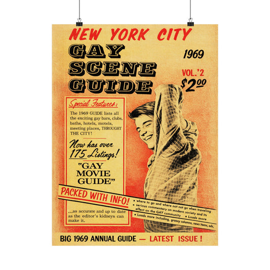 New York City Gay Scene Guide (1969 Edition Poster Reprint)