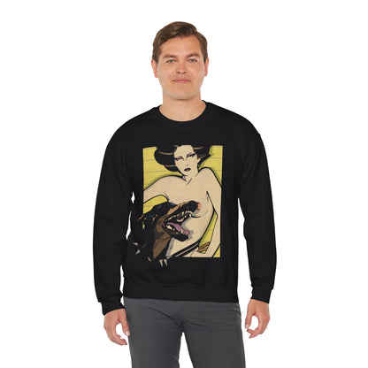 Patrick Nagel (Woman & Doberman Illustration for Playboy Advisor)