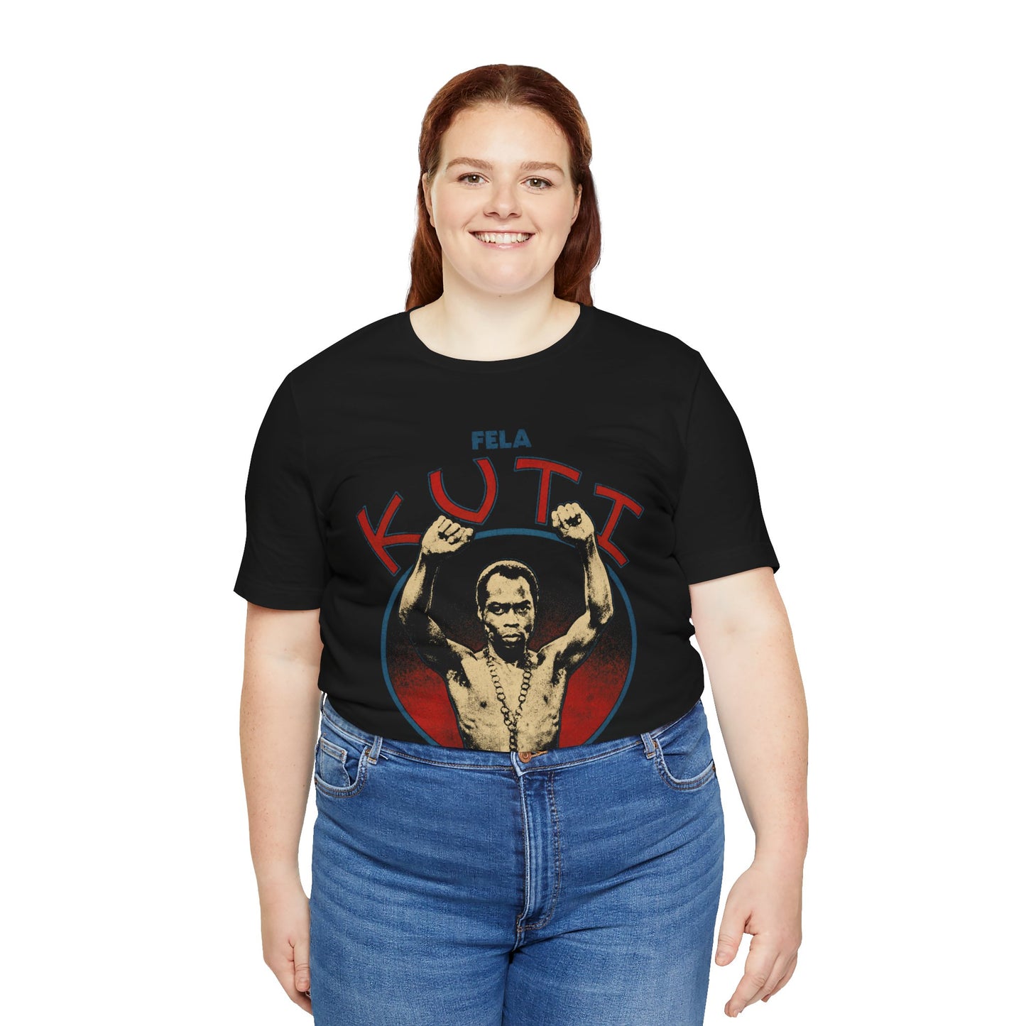 Fela Kuti (70's Style Shirt with Vintage Print Effect/Afrobeat/Nigeria)