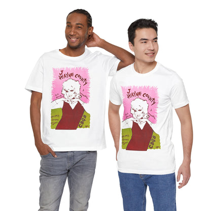 Wayne/Jayne County (Image from CBGB's Gig Poster/Vintage Print Effect/Jayne County Shirt)