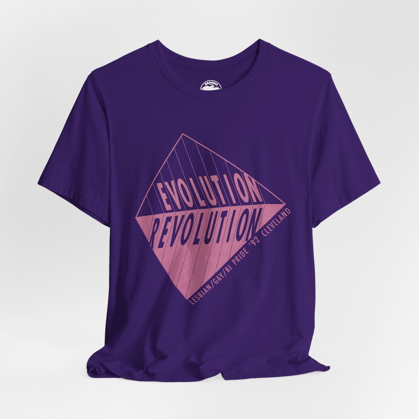 1992 Cleveland Pride (Replica Lesbian, Gay and Bi Pride Shirt/Cleveland Gay Pride/Evolution Revolution)