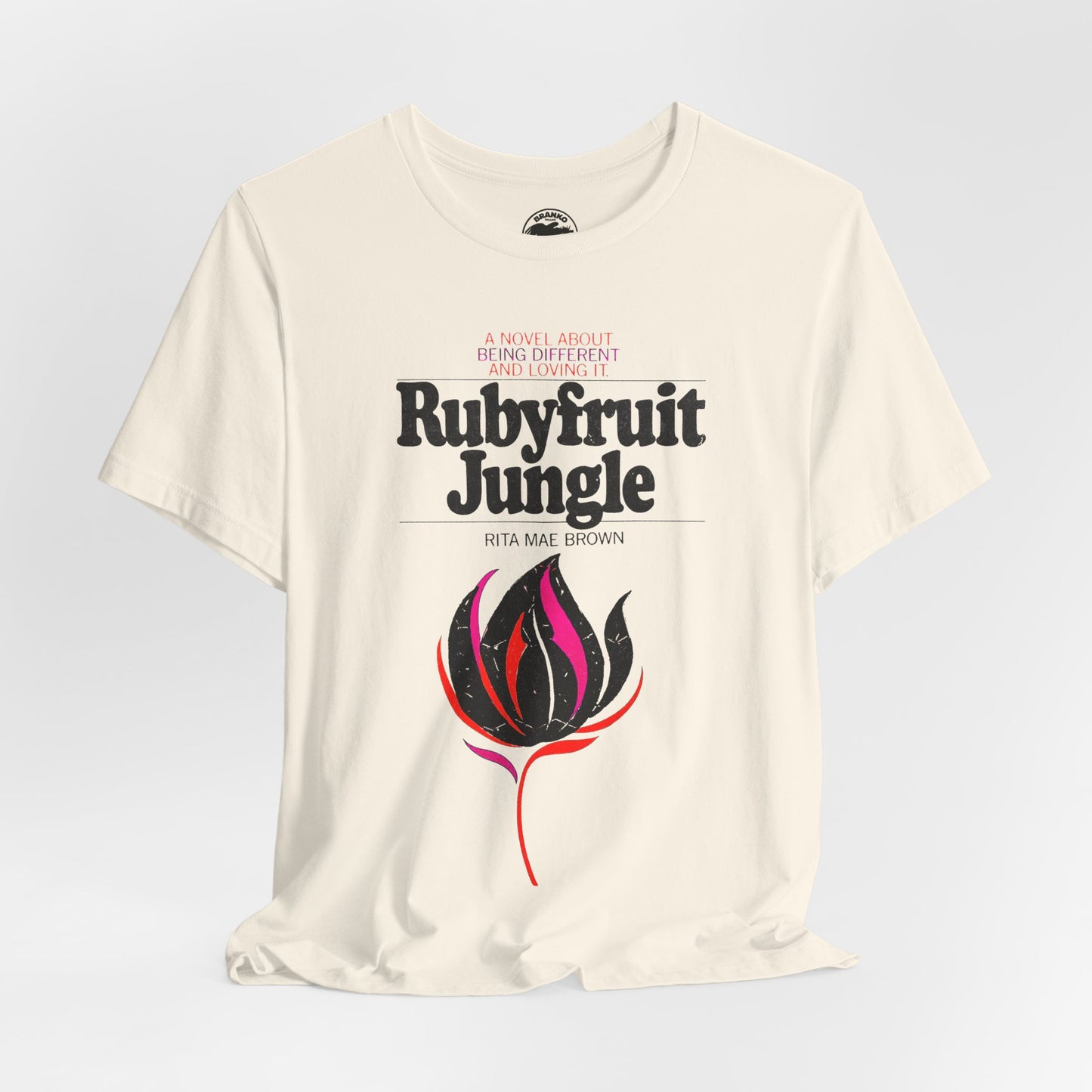 Rubyfruit Jungle (Book Cover Graphic with Vintage Print Effect/Lesbian Novel)