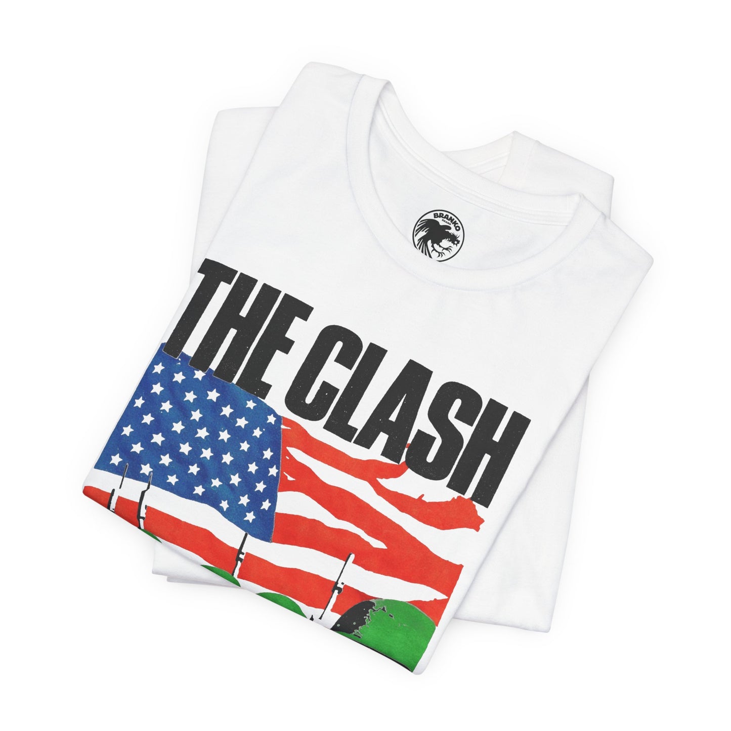The Clash (Replica “Straight to Hell” Tee/Early 1980s/Graphic with Vintage Print Effect)