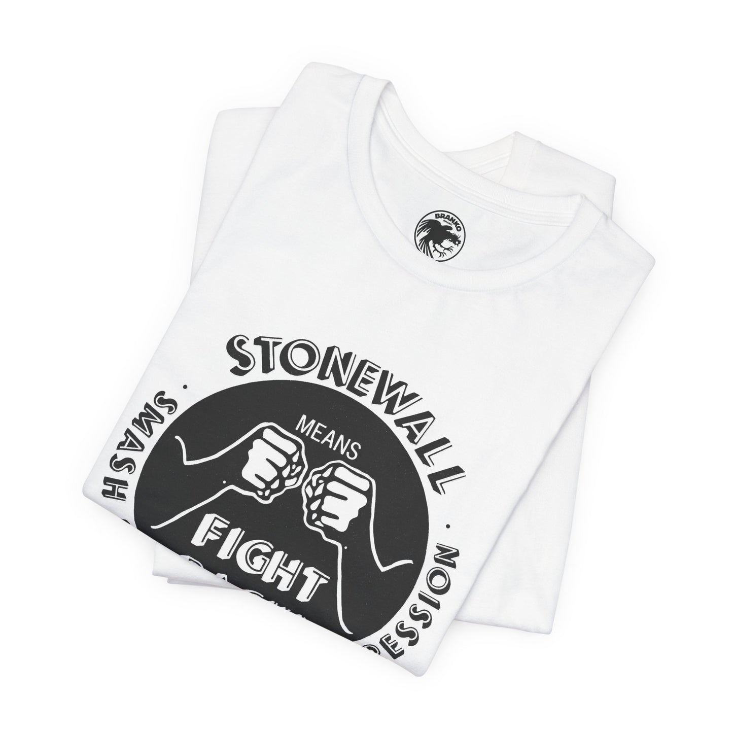 Stonewall Means Fight Back!  (Replica Gay & Lesbian Rights Protest Tee/YAWF)