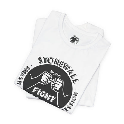 Stonewall Means Fight Back!  (Replica Gay & Lesbian Rights Protest Tee/YAWF)