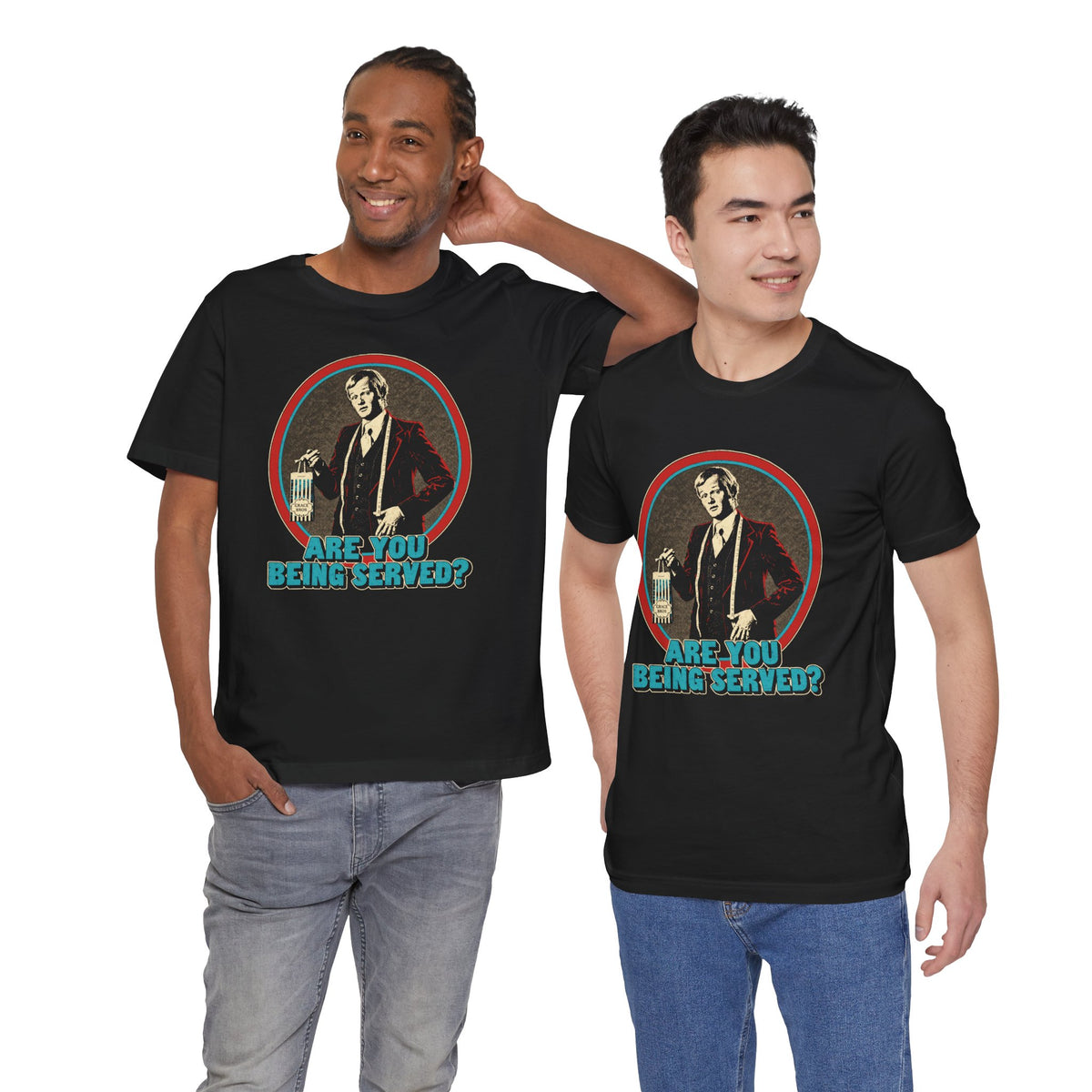 Are You Being Served? (Mr. Humphries/Vintage Rock Tee Style Graphic/John Inman)