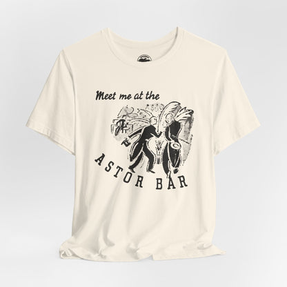 The Astor Bar (Historic New York City Gay Bar/1910-1967/Astor Hotel Times Square/Image on Shirt from 1920's Matchbook)