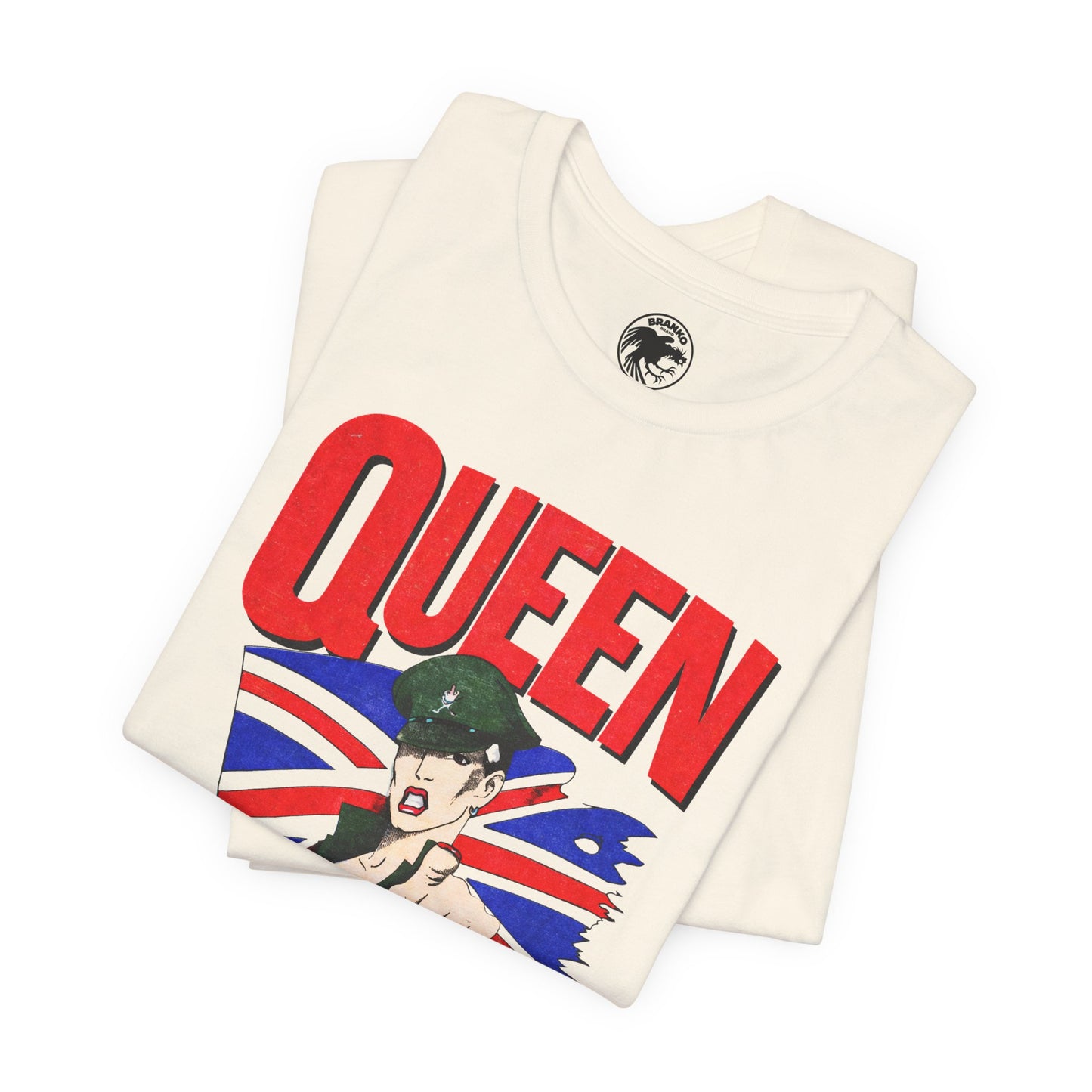Queen (Replica 1982 Tour Shirt Front Design/Freddie Mercury Shirt)