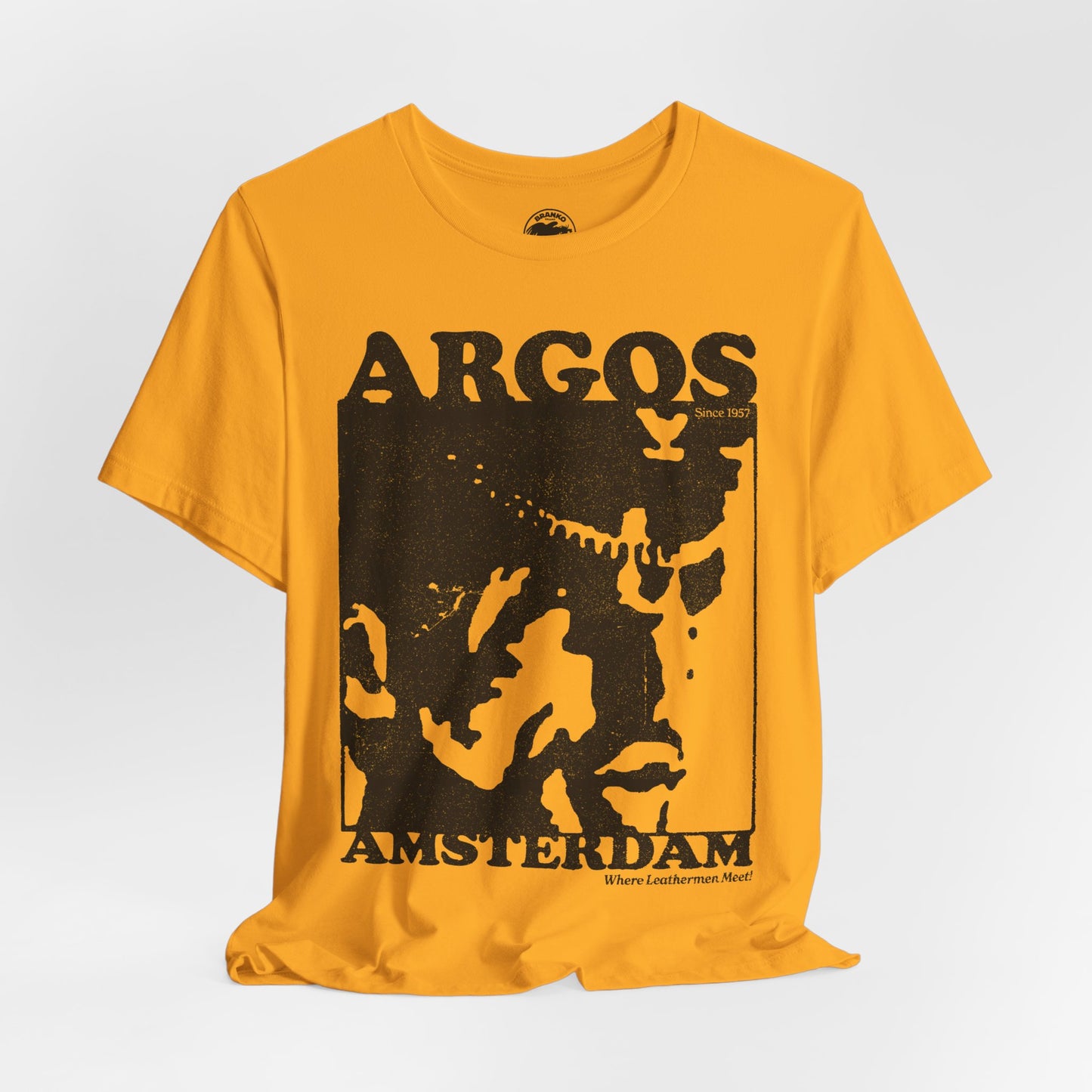 Argos (Iconic Amsterdam Leather Bar 1957-2015/Where Leathermen Meet/Logo with Vintage Effect)