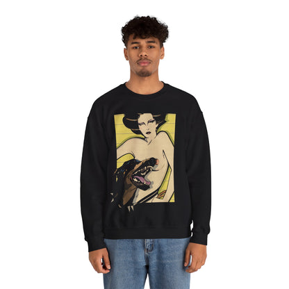 Patrick Nagel (Woman & Doberman Illustration for Playboy Advisor)