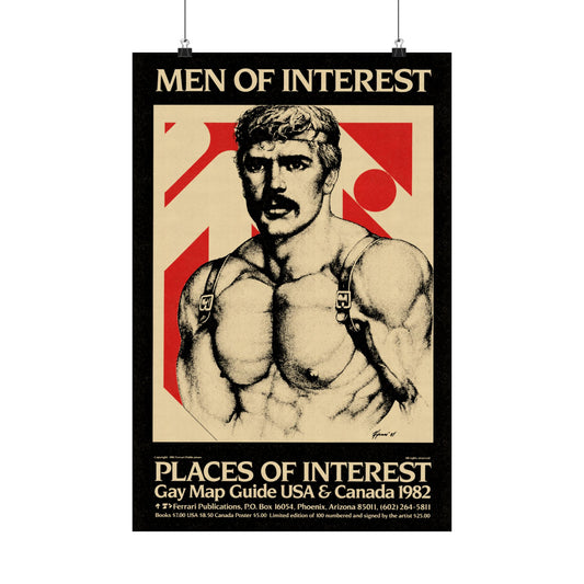 Men of Interest Poster (1982 Gay Guide Cover)