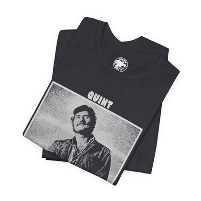 Quint (Robert Shaw Jaws Shirt/Graphic with Vintage Print Effect)