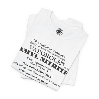 Vaporole Amyl Nitrite (Replica 70's Poppers Sub-Culture Tee/Gay Poppers)