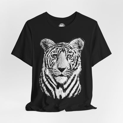 White Bengal Tiger (Replica 90's Tiger Shirt/Oversized Graphic with Vintage Print Effect)