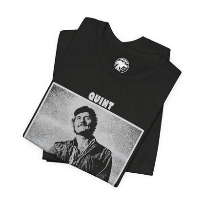 Quint (Robert Shaw Jaws Shirt/Graphic with Vintage Print Effect)