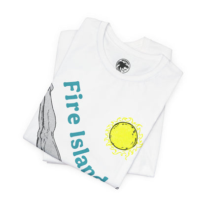 Fire Island (Replica 70's Souvenir T-Shirt with Oversized Graphic/Fire Island, New York Shirt)