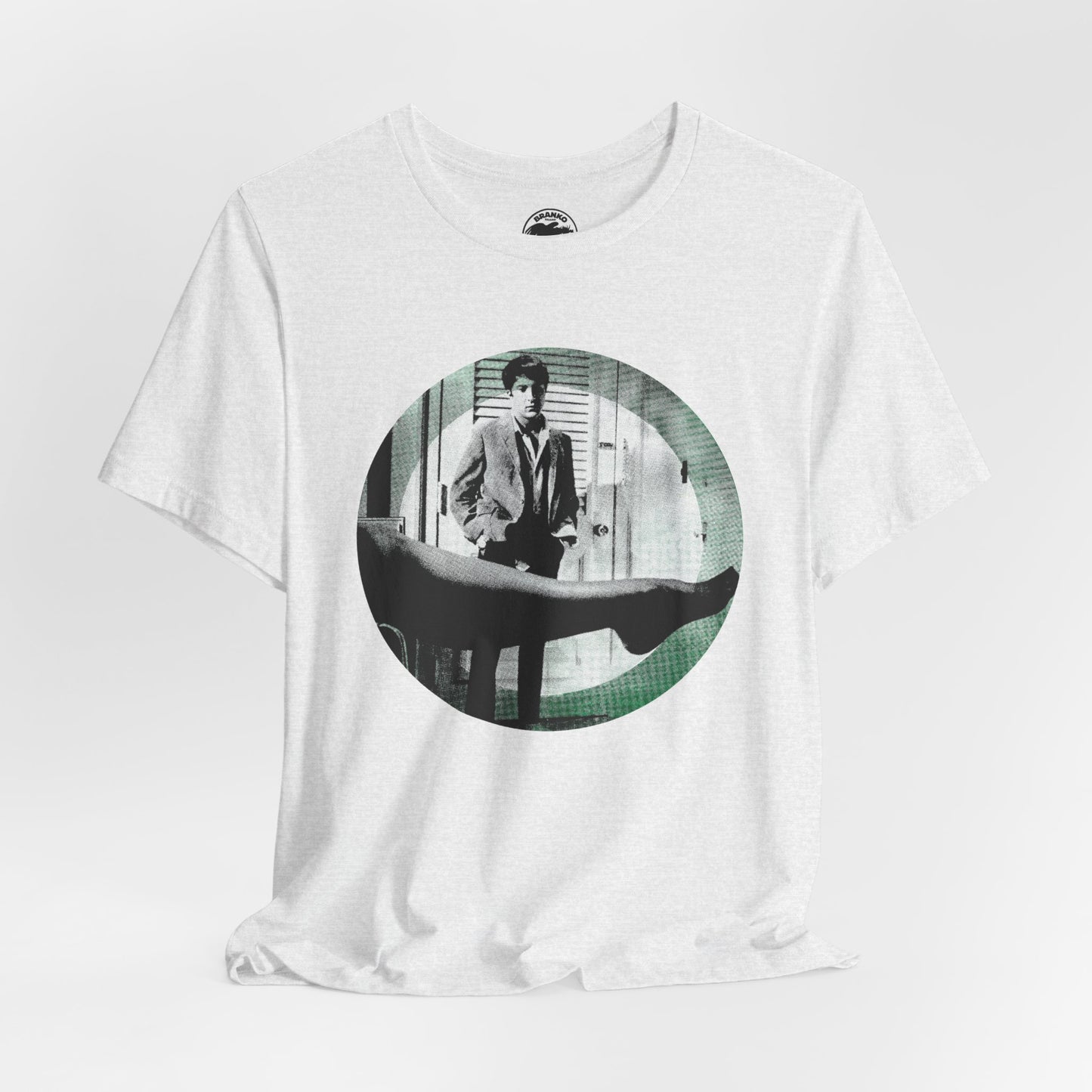 The Graduate (Mod Circle Graphic with Vintage Print Effect/Dustin Hoffman/Anne Bancroft/Mrs. Robinson)