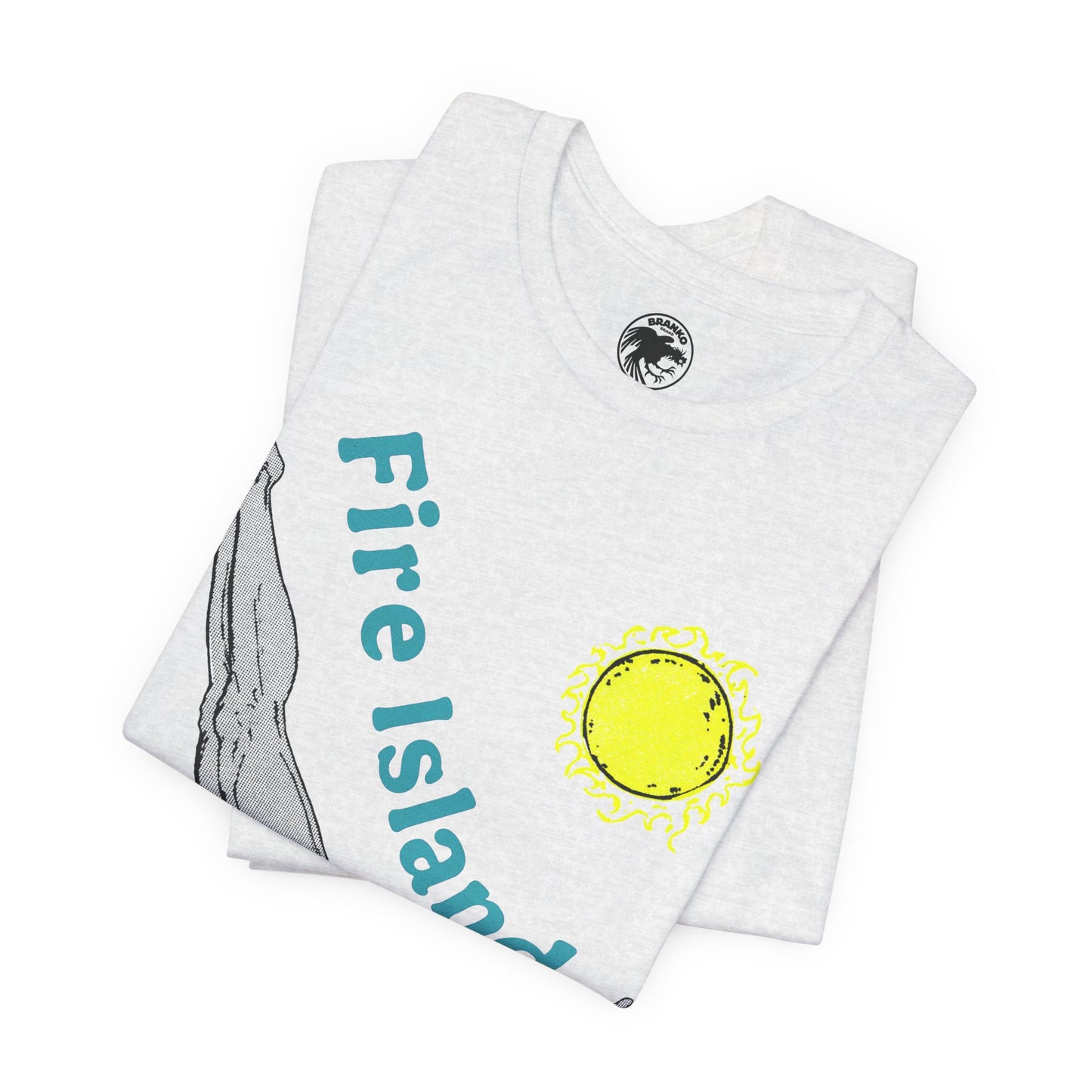 Fire Island (Replica 70's Souvenir T-Shirt with Oversized Graphic/Fire Island, New York Shirt)