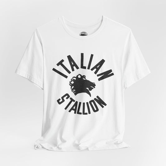 Italian Stallion (Rocky Shirt/Replica Logo with Vintage Print Effect/Rocky Balboa)