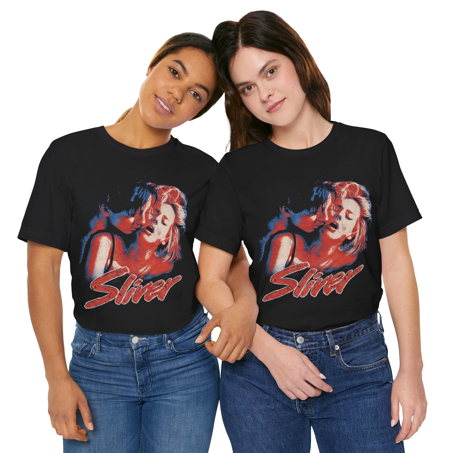 Sliver (Rock Tee Style Graphic with Vintage Effect/Sharon Stone/William Baldwin)