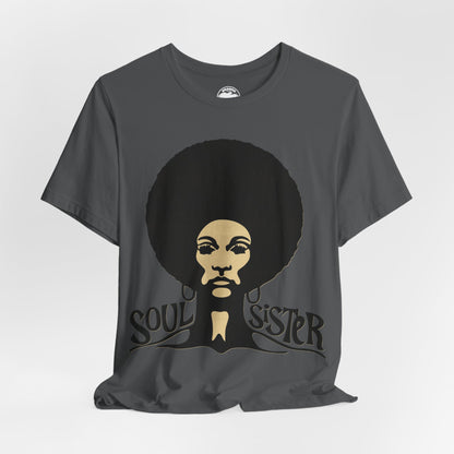 Soul Sister (Graphic from 70's Blacklight Poster/Vintage Print Effect/Black Pride Shirt)