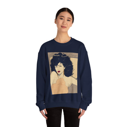Joan Collins by Patrick Nagel – Sweatshirt (80's Portrait with Vintage Print Effect)