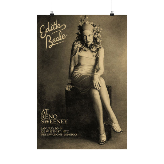 Edith Beale at Reno Sweeney Poster (Restored Reprint from 1978 Appearances)