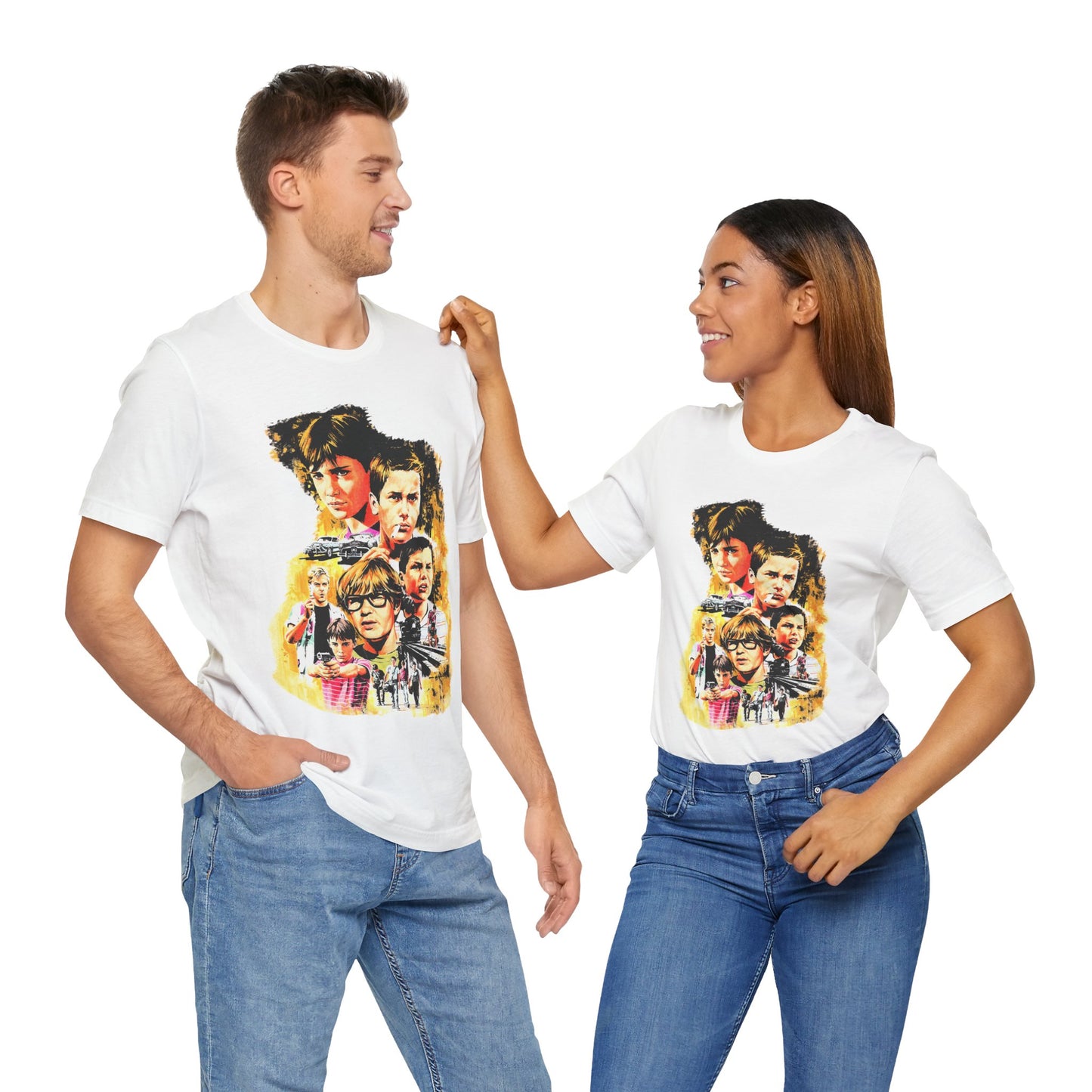 Stand by Me (Graphic with Vintage Print Effect/Stand by Me Shirt/Wil Wheaton, River Phoenix, Corey Feldman,Jerry O'Connell/Rob Reiner)