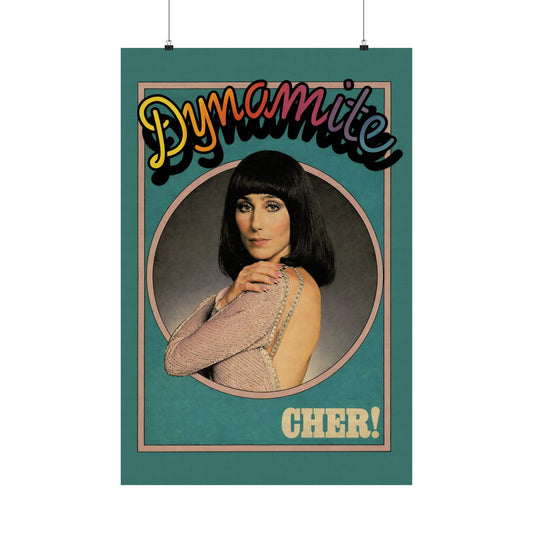 Cher (Dynamite Magazine Cover Poster/70's/Graphic with Vintage Print Effect)