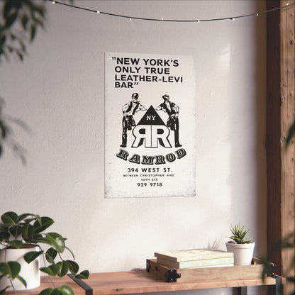 Ramrod New York Poster (Iconic New York City Leather Bar/1973-1980)