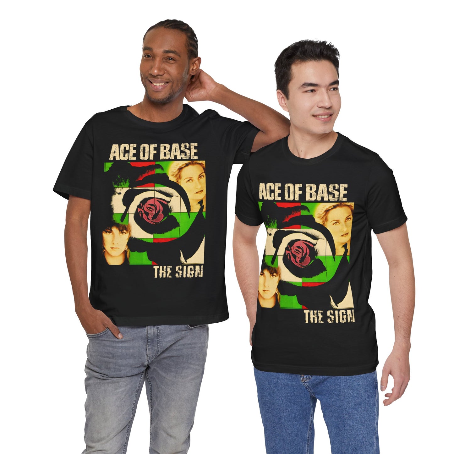 Ace of Base (Replica "The Sign” Promo T-Shirt/Ace of Base Shirt)