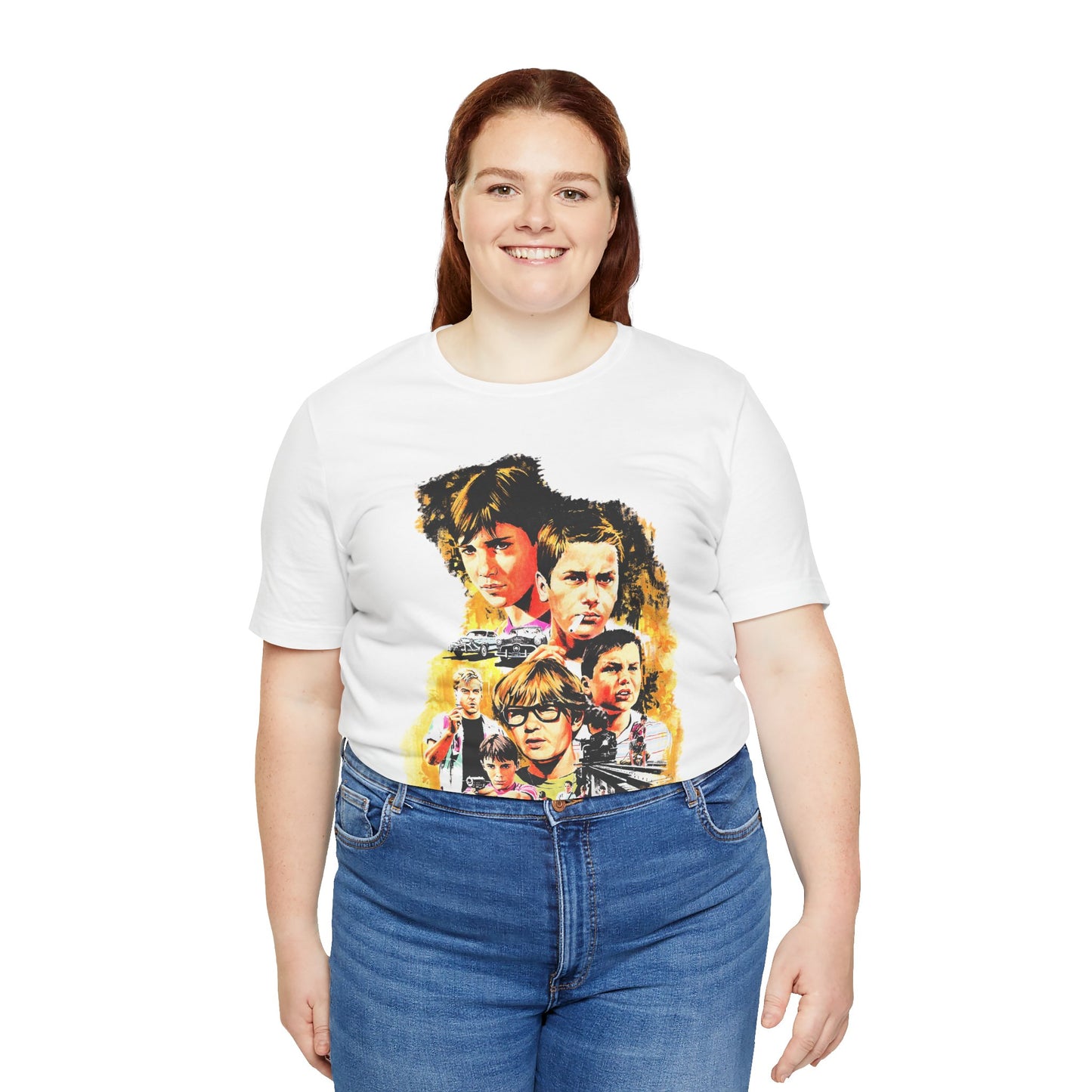 Stand by Me (Graphic with Vintage Print Effect/Stand by Me Shirt/Wil Wheaton, River Phoenix, Corey Feldman,Jerry O'Connell/Rob Reiner)