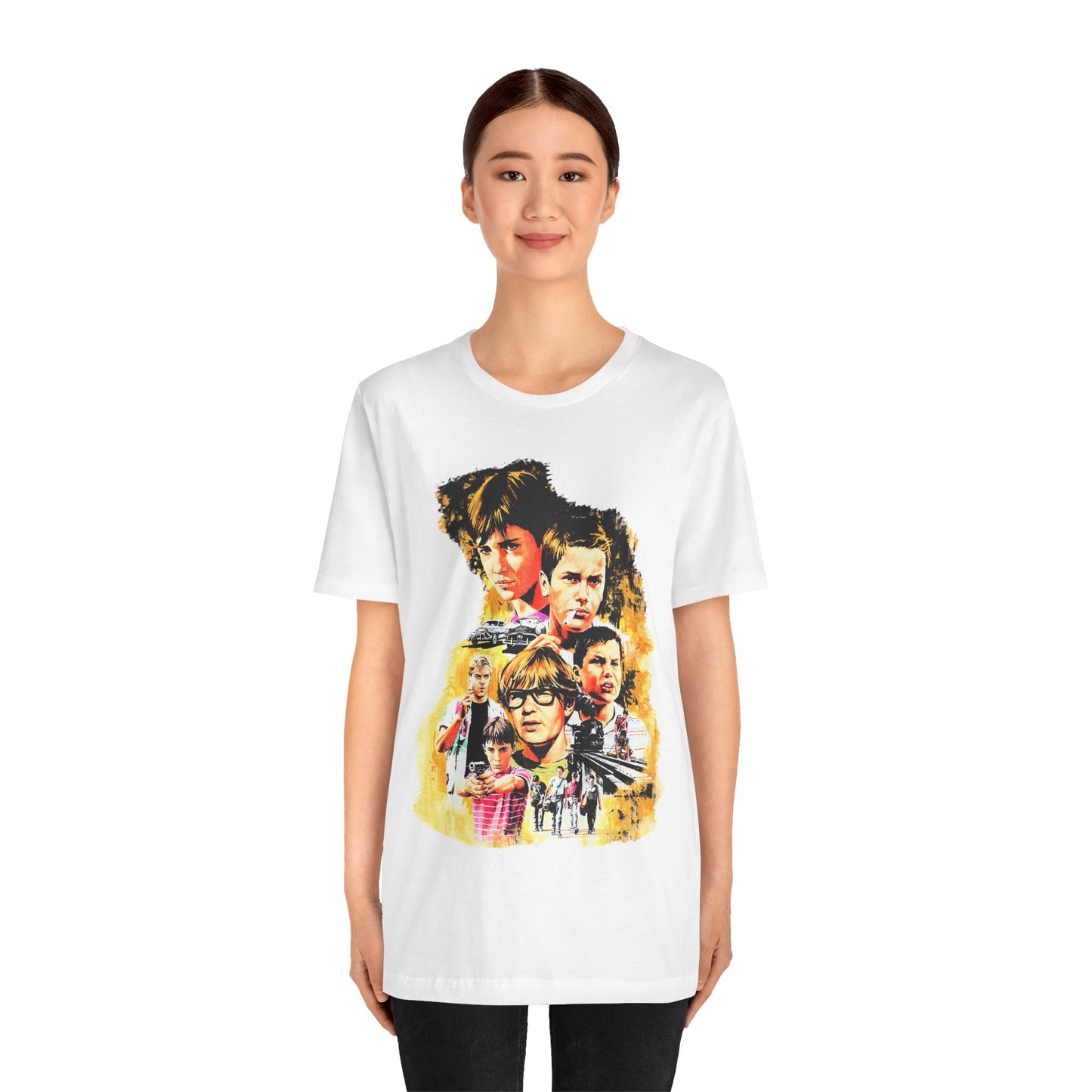 Stand by Me (Graphic with Vintage Print Effect/Stand by Me Shirt/Wil Wheaton, River Phoenix, Corey Feldman,Jerry O'Connell/Rob Reiner)