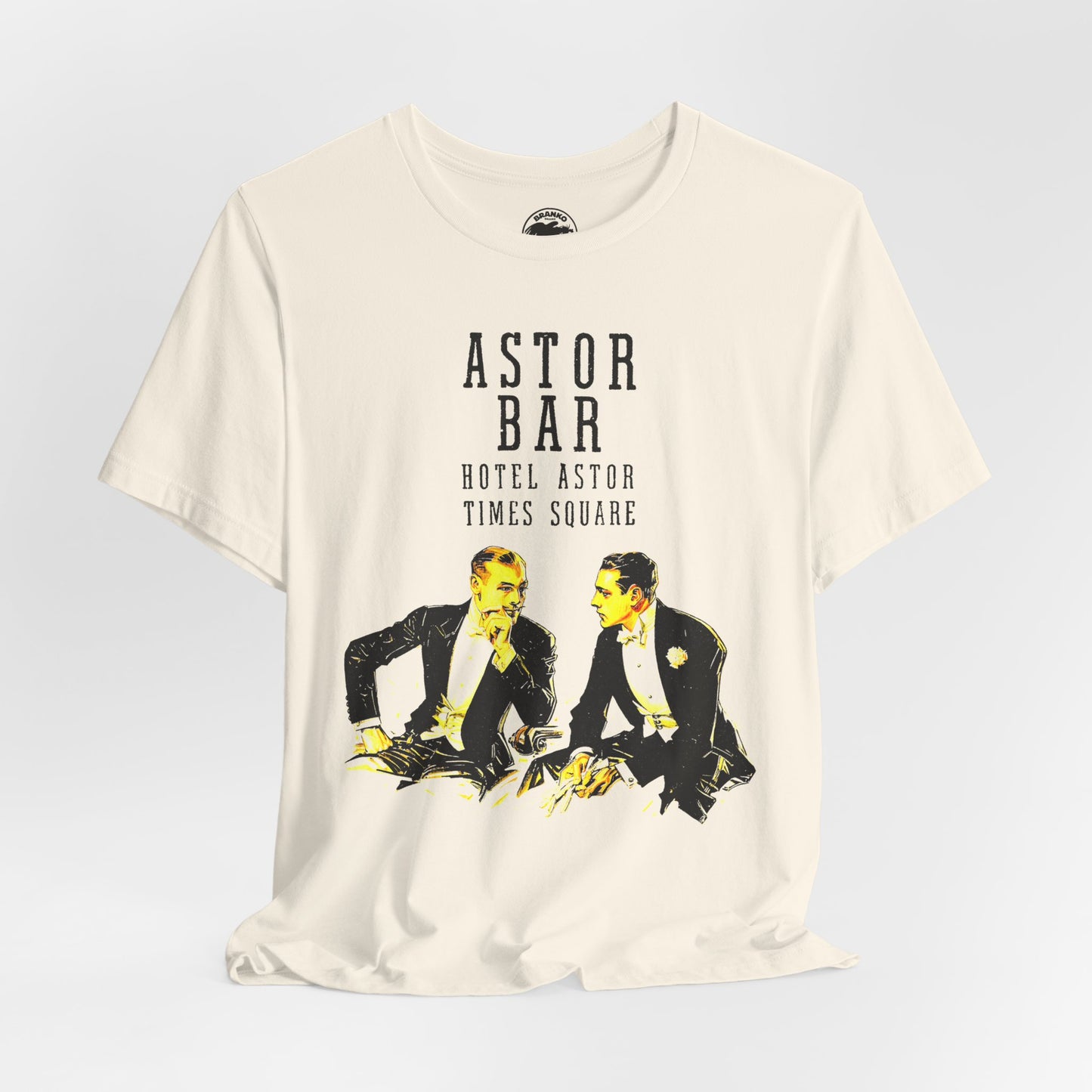The Astor Bar (Historic New York City Gay Bar/1910-1967/Astor Hotel Times Square/Image on Shirt from 1920's Matchbook)