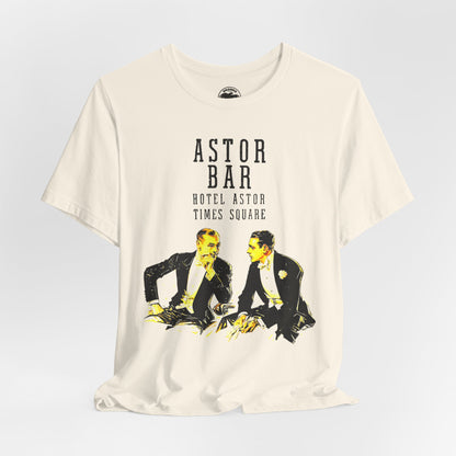 The Astor Bar (Historic New York City Gay Bar/1910-1967/Astor Hotel Times Square/Image on Shirt from 1920's Matchbook)