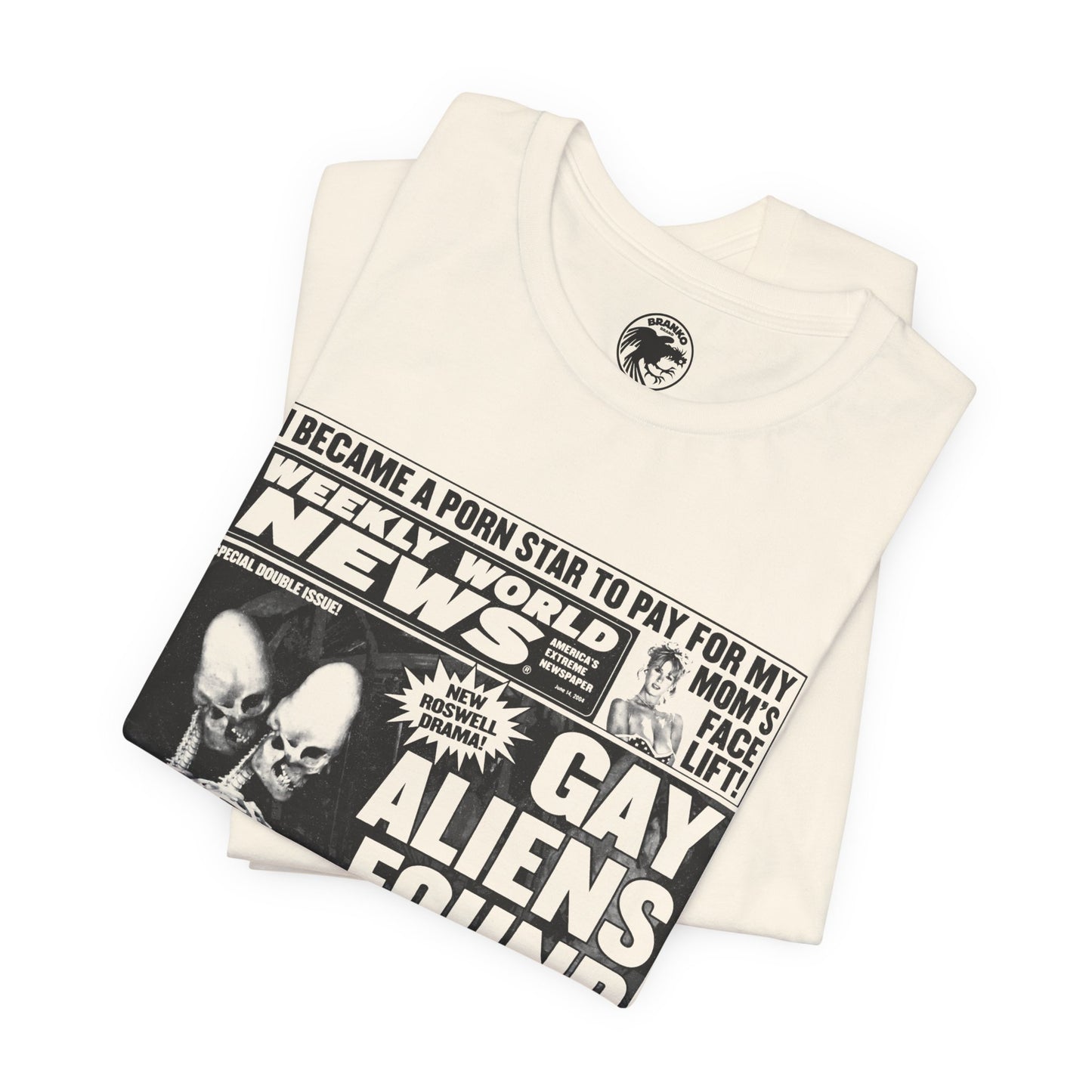 Gay Aliens (Weekly World News 2004 Front Page/Graphic with Vintage Effect)
