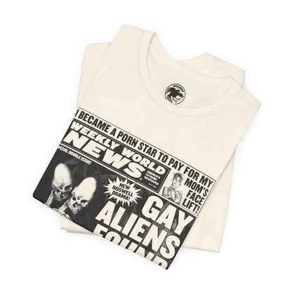 Gay Aliens (Weekly World News 2004 Front Page/Graphic with Vintage Effect)