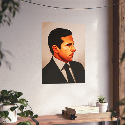 Michael Scott Portrait Poster (The Office Michael Scott/Steve Carrel/The Office Poster)