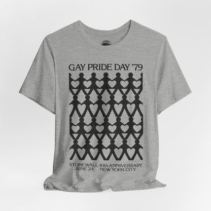 Gay Pride Day '79 (Replica Souvenir Shirt/New York City Gay Pride Day/10th Anniversary of Stonewall/Gay Pride Shirt)