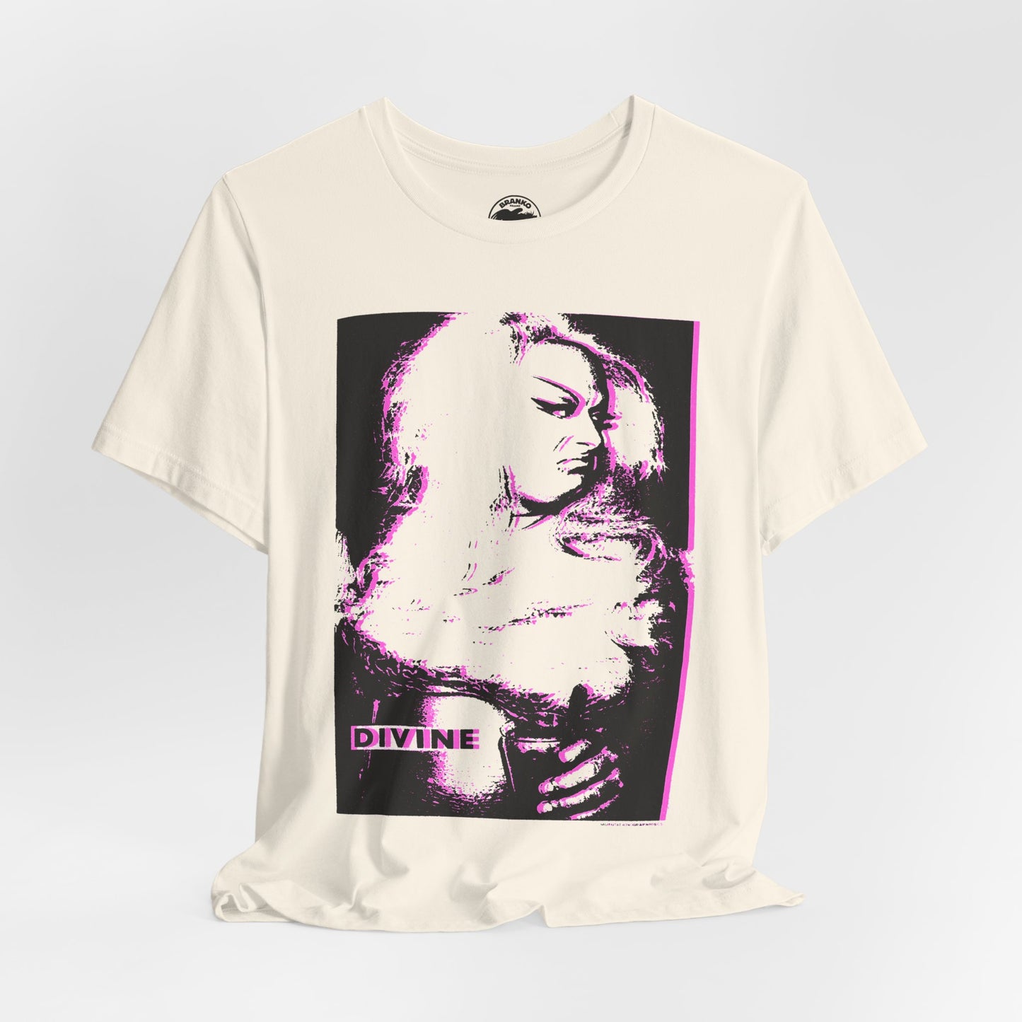 Divine (Replica 80's Promo tee with Vintage Pink Punk Trash Effect)