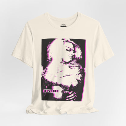 Divine (Replica 80's Promo tee with Vintage Pink Punk Trash Effect)