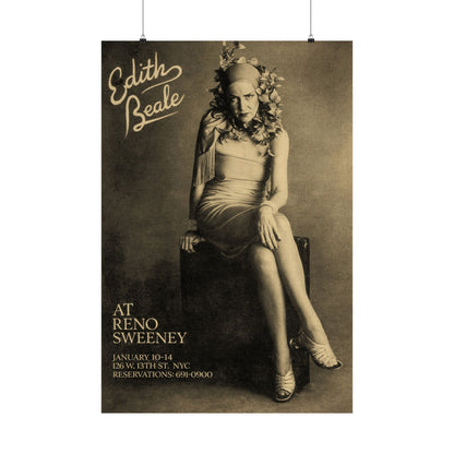 Edith Beale at Reno Sweeney Poster (Restored Reprint from 1978 Appearances)