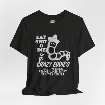 Crazy Eddie's Beef N Beer (Pennsauken, New Jersey Biker Dive Bar Tee/Replica Promo Tee/Pennsauken Mart)