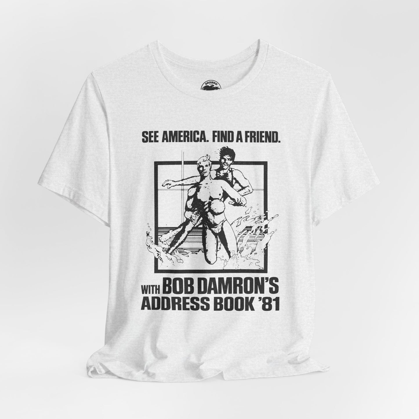 1981 Bob Damron’s Address Book (Replica Promo Shirt/See America. Find a Friend.)